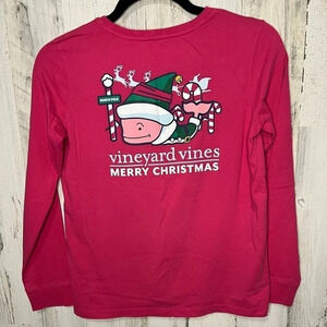 Vineyard Vines Girls Long Sleeve Tee Shirt Pink Size Large